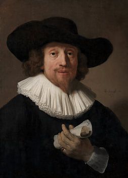 Mann mit einem Notenblatt - Rembrandt van Rijn