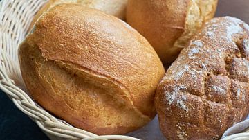 Fresh rolls from the baker for breakfast by Heiko Kueverling