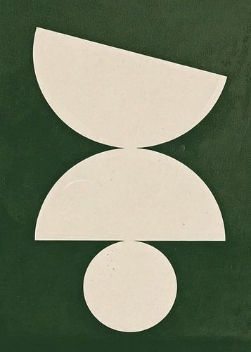 modern art abstract green japandi 2