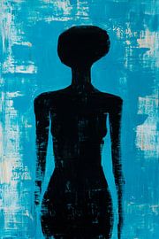 Silhouette in Blau und Schwarz von Poster Art Shop