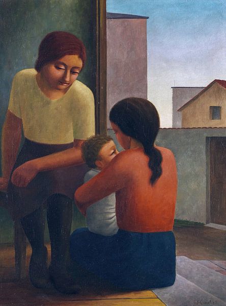 Two women with child, Georg Schrimpf, 1928 by Atelier Liesjes