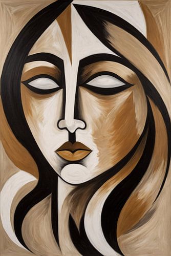 Femme gracieuse de couleur beige