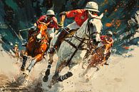Dynamic horse racing with jockeys in action by Poster Art Shop thumbnail