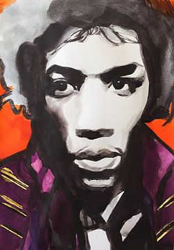 Jimi Hendrix von Helia Tayebi Art