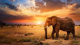 Sonnenuntergang in Afrika