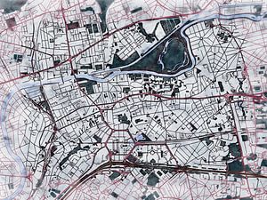 Karte von Noisy-le-Grand im stil 'White winter' von Maporia