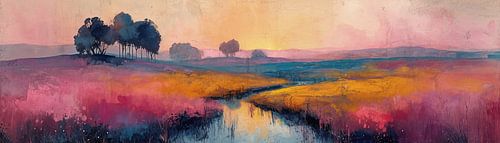 Paysage abstrait chaud