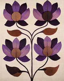 Retro Flowers Print by Kunstkabinet