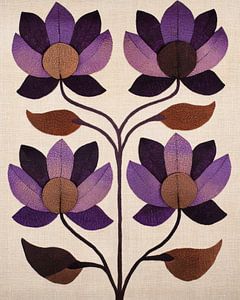 Retro Flowers Print