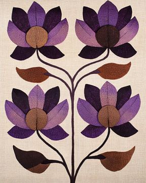 Retro Flowers Print van Kunstkabinet
