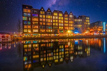 Turfmarkt in Alkmaar at night by peterheinspictures