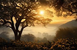 Brouillard matinal en automne