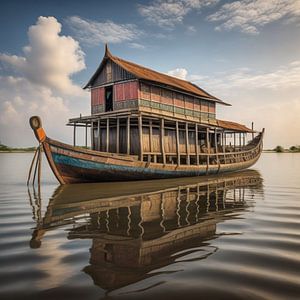 Boot in Myanmar van Gert-Jan Siesling