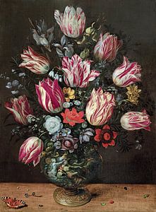 Vase avec tulipes, Andries Daniels et Frans Francken (II)