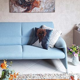 Kundenfoto: Frau Blumen | Malerei | Impressionismus von Blickfänger Gemälde, als ArtFrame