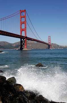 Baai van San Francisco met de Golden Gate Bridge 