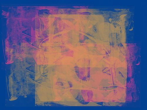 Modern abstract minimalistisch schilderij in neonkleuren