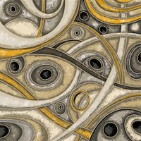 Abstract Art - Labyrinth in beige and brown
