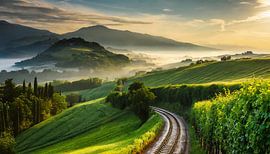 Toscane met landschap