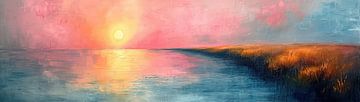 Abstract Sunset | Solar Whisper by Kunst Kriebels