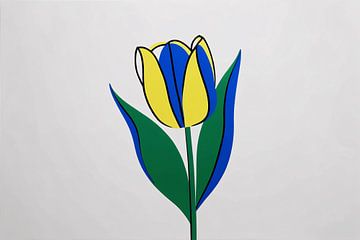 Kleurrijke moderne tulp kunst van Imperial Art House