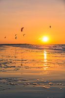 Sunset kitesurfing at Vrouwenpolder 2