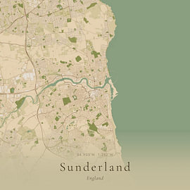 Historische Landkarte von Sunderland, Vereinigtes Königreich von Ortsdrucke