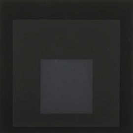 Josef Albers - Hommage an das Quadrat, schwarz, grau, High Resolution von Vivanne