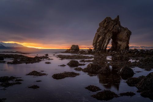Bijzondere zonsondergang in noord IJsland