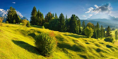 Prairies à bosses entre Mittenwald et Krün