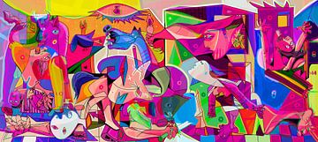 Pop Art | Picture | Canvas | Guernicca 2037| Contemporary | Modern Art | by Julie_Moon_POP_ART