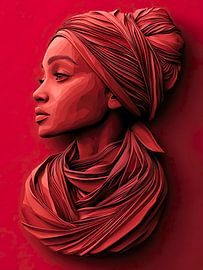 Vector design of a beautiful black lady, Fortitude by PixelPrestige