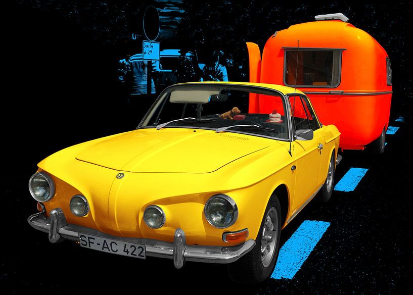 VW Karmann-Ghia (Type 34) met caravan van aRi F. Huber