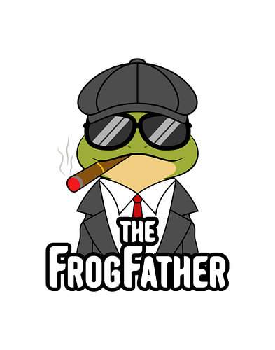 The Frogfather - Newsboy Cap Mafia Frog Parody Illustration