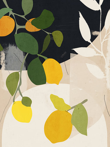 Art abstrait « Citron »