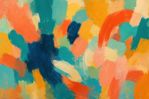 Expressieve verfstreken en ritme