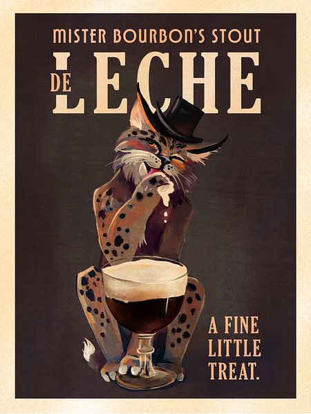 Bourbon De Leche Kattenkunst in Guinness-stijl van The Whiskey Ginger