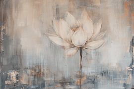 Japanischer Stil, Seerose in Pastellfarben von Japandi Art Studio