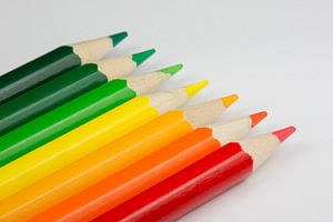 Conceptuele kleurpotloden als energielabel kleuren