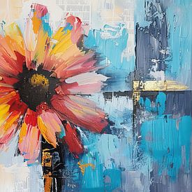 Bloem art van Abstract Schilderij