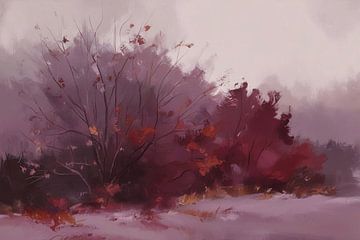 Mysterious autumn landscape in mist by Imperial Art House