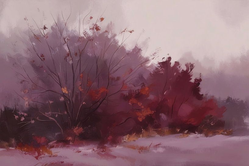 Mysterious autumn landscape in mist by Imperial Art House