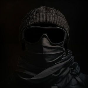 Man with ski goggles portrait
