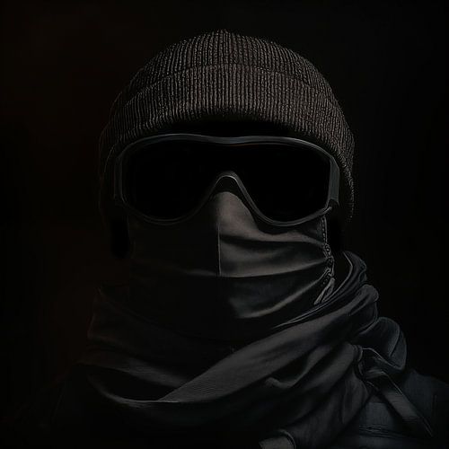 Man met skibril portret