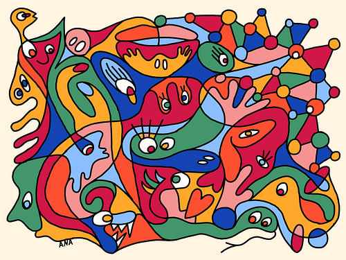 Tangled - handgemaltes digitales Kunstwerk
