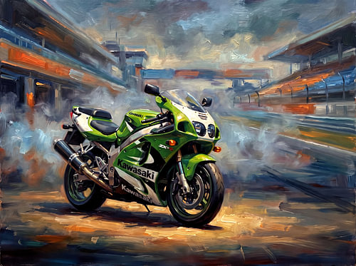 La Kawasaki ZX-7R en action