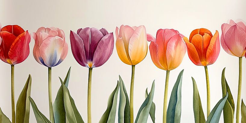 Tulips in Pastel by ByNoukk