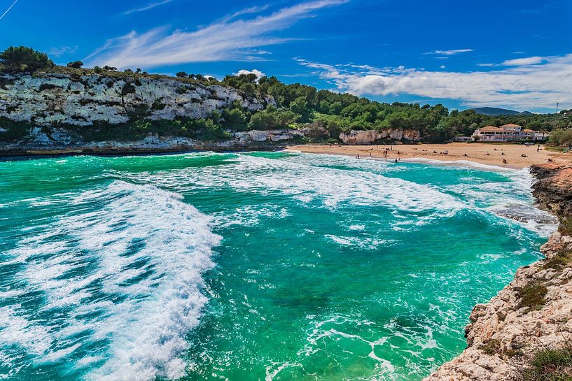 Majorca beach, seaside of Cala Romantica, Mallorca Spain Balearic islands by Alex Winter