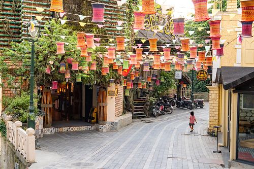 Alleen tussen de lampionnen in Sa Pa