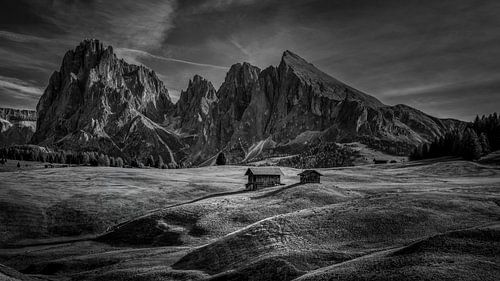 Alpe di Suisi in donker zwart en wit II